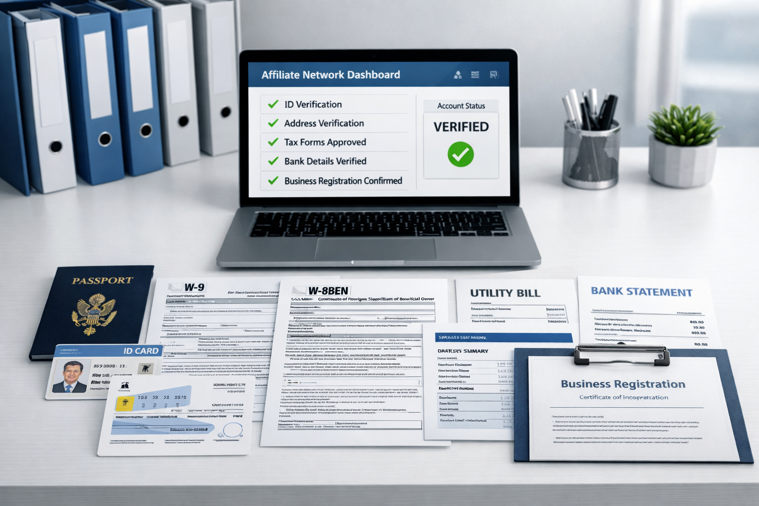 Documentos Necessários para Aplicações em Redes de Afiliados