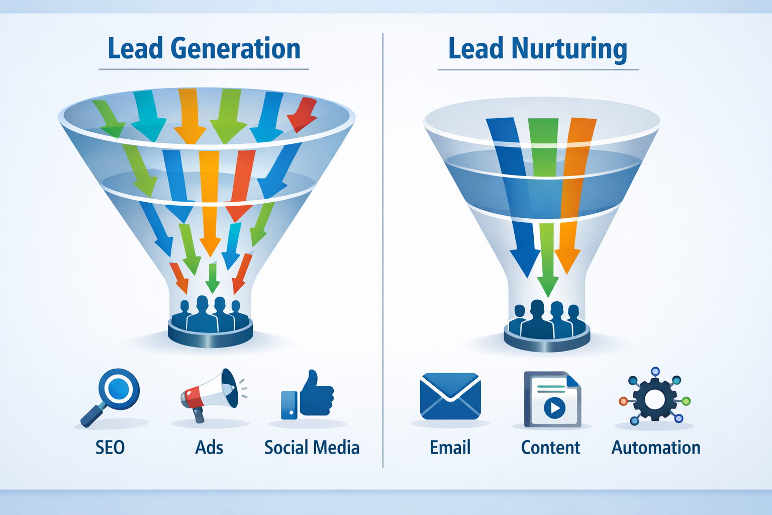 Geração de Leads vs Nutrição de Leads: Diferenças e