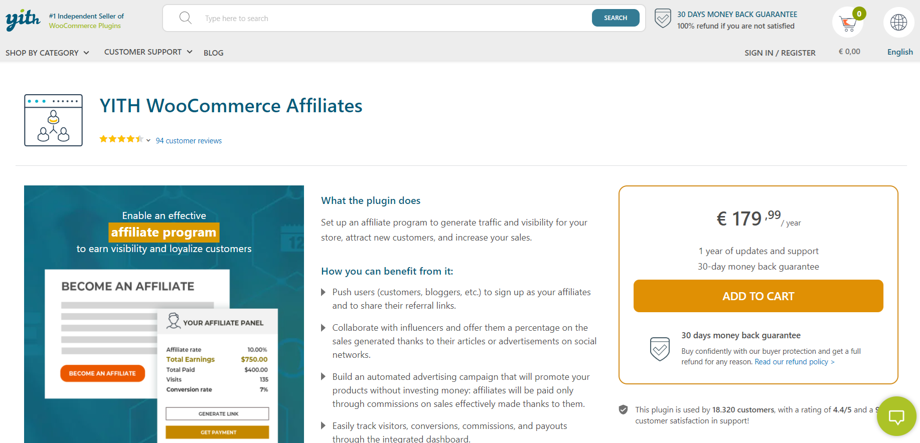 Plugin YITH WooCommerce Affiliates