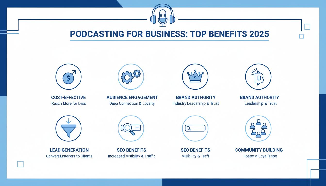 Quais são os benefícios do podcasting?