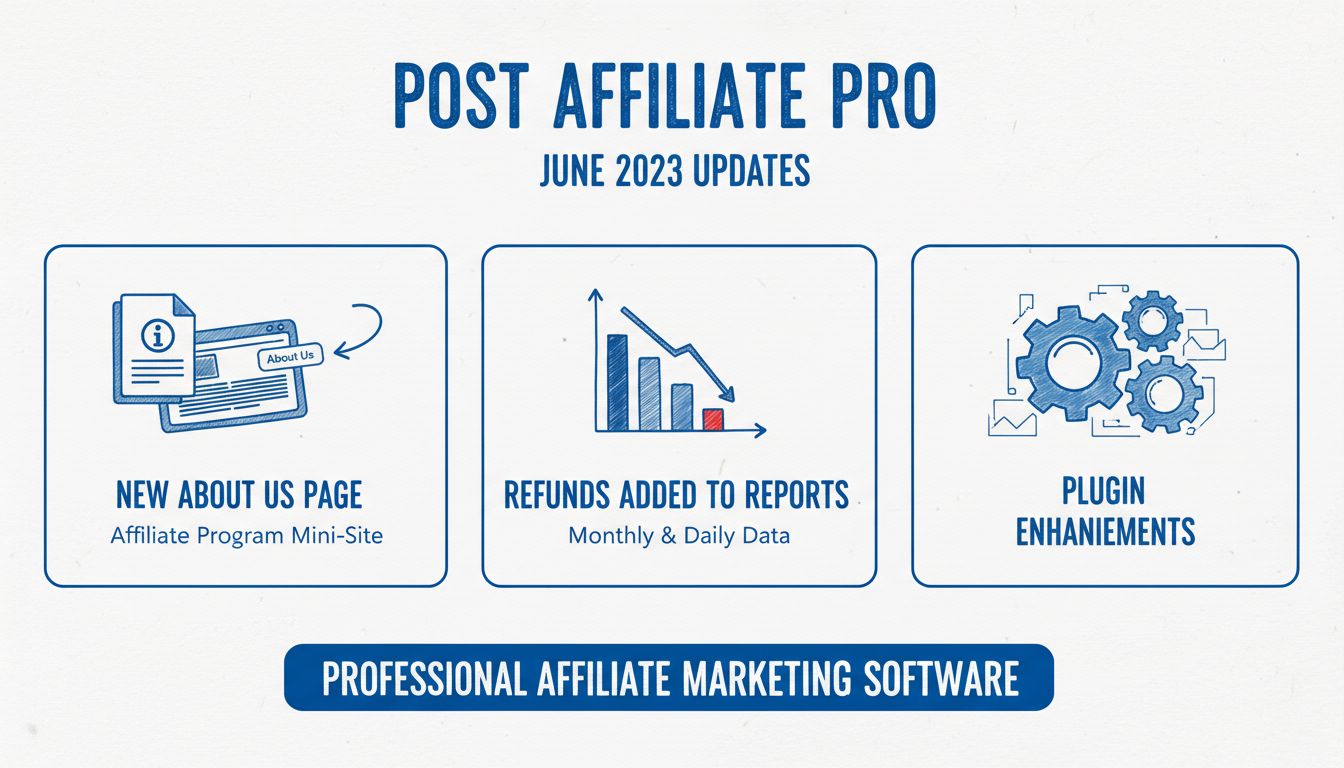 Atualizações do Post Affiliate Pro em junho de 2023: Novos Recursos e Melhorias