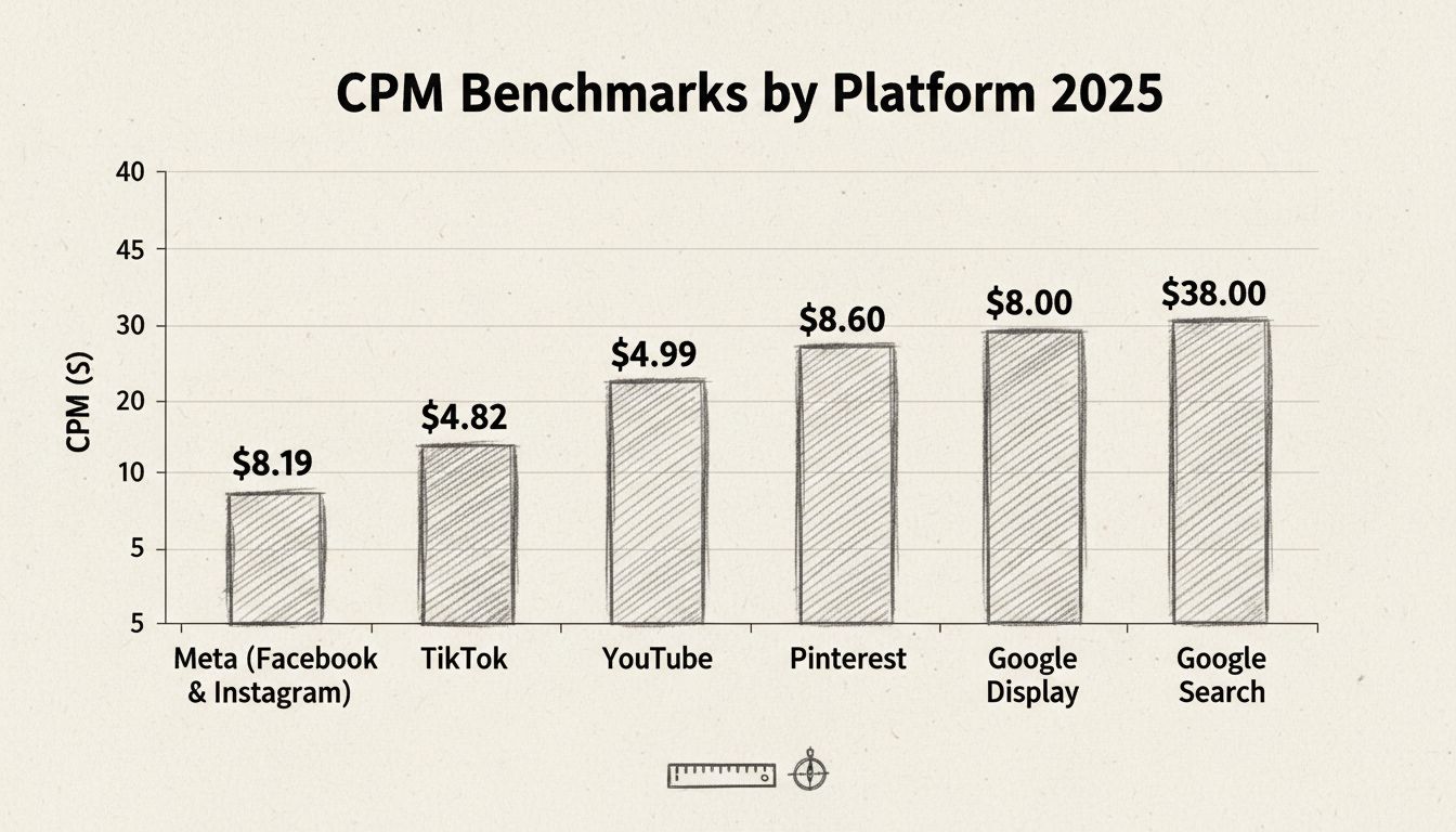 O que é um bom CPM em marketing digital? Benchmarks 2025 e Guia de Otimização