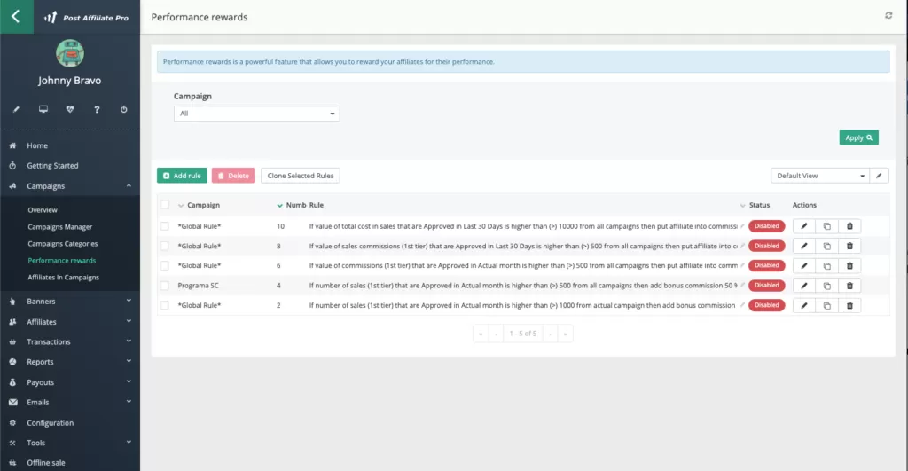 Recompensas por Desempenho