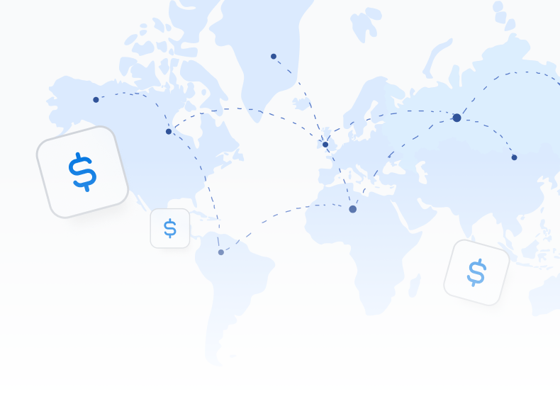 Mapa de alcance global mostrando suporte multilíngue e múltiplas opções de moeda para expansão internacional
