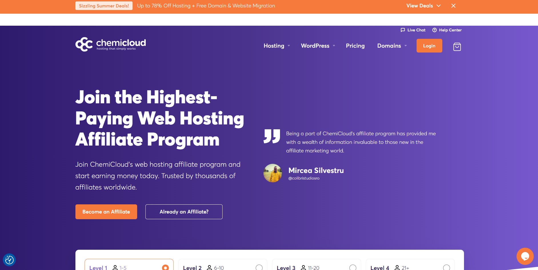 Programa de Afiliados ChemiCloud