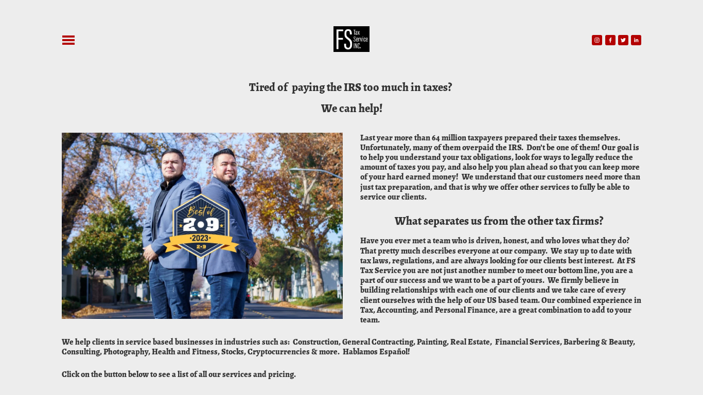 Programa de Afiliados F&S Tax Service