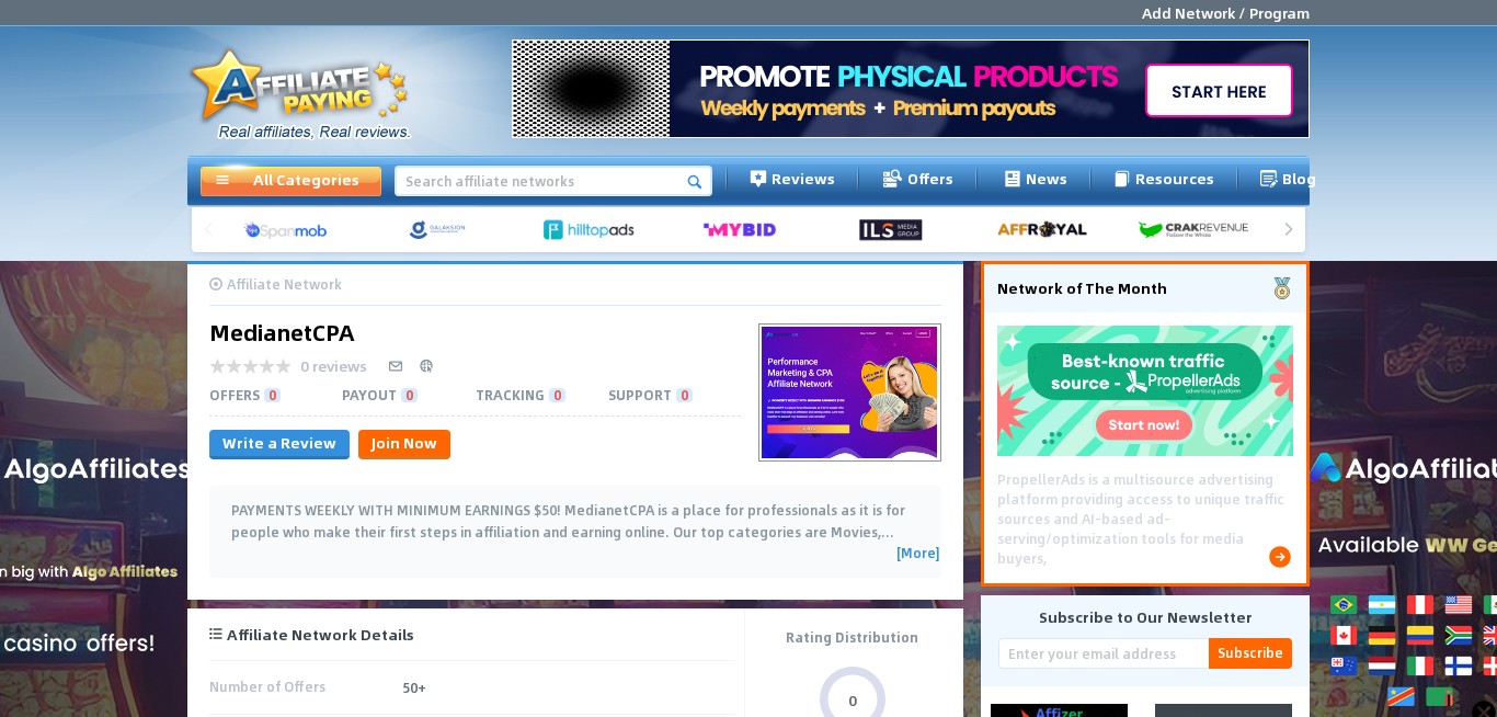 Programa de Afiliados MedianetCPA