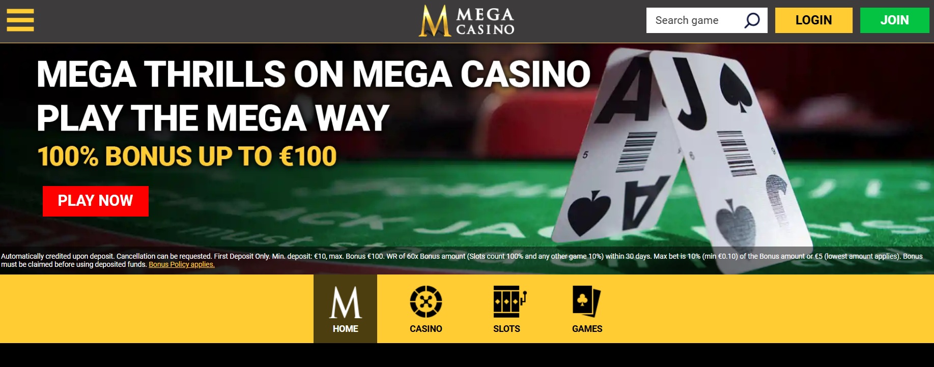 Programa de Afiliados Mega Casino