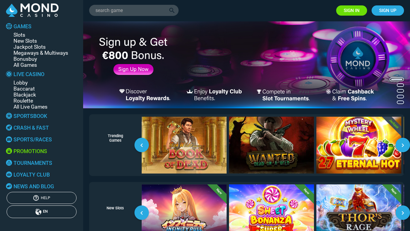 Programa de Afiliados MondCasino