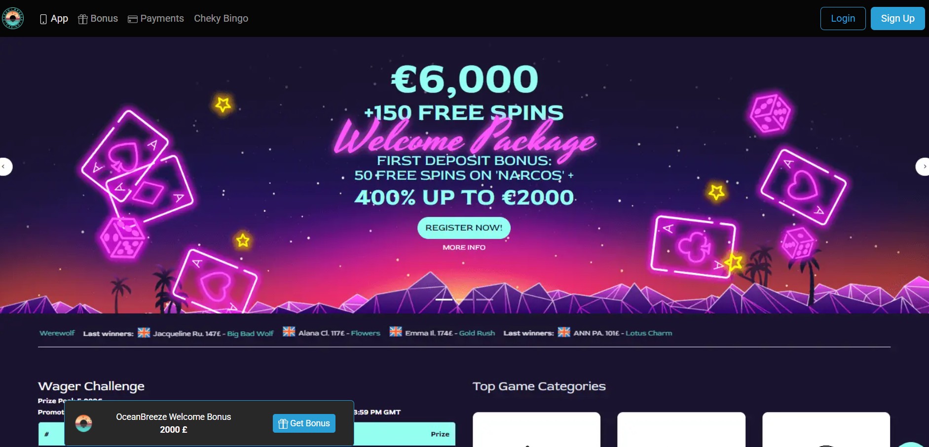 Programa de Afiliados OceanBreeze Casino