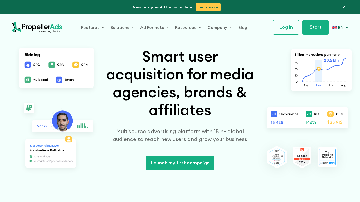 Programa de Afiliados PropellerAds