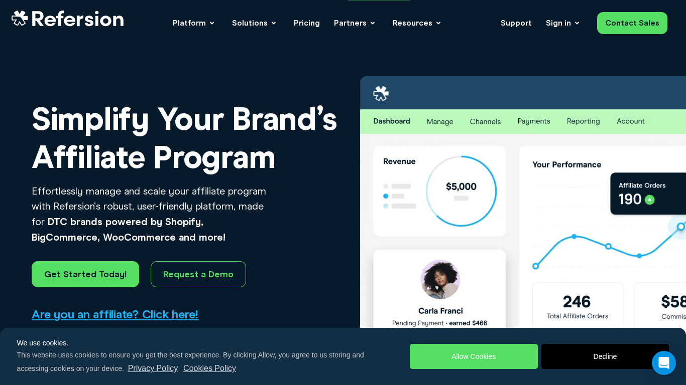 Programa de Afiliados do Refersion Marketplace