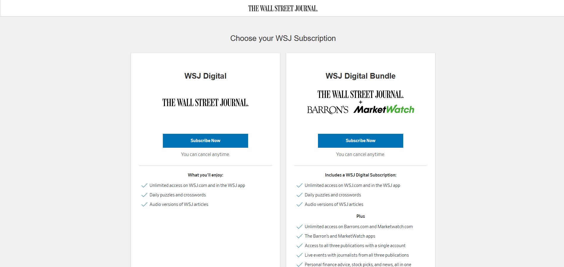 Programa de Afiliados do The Wall Street Journal
