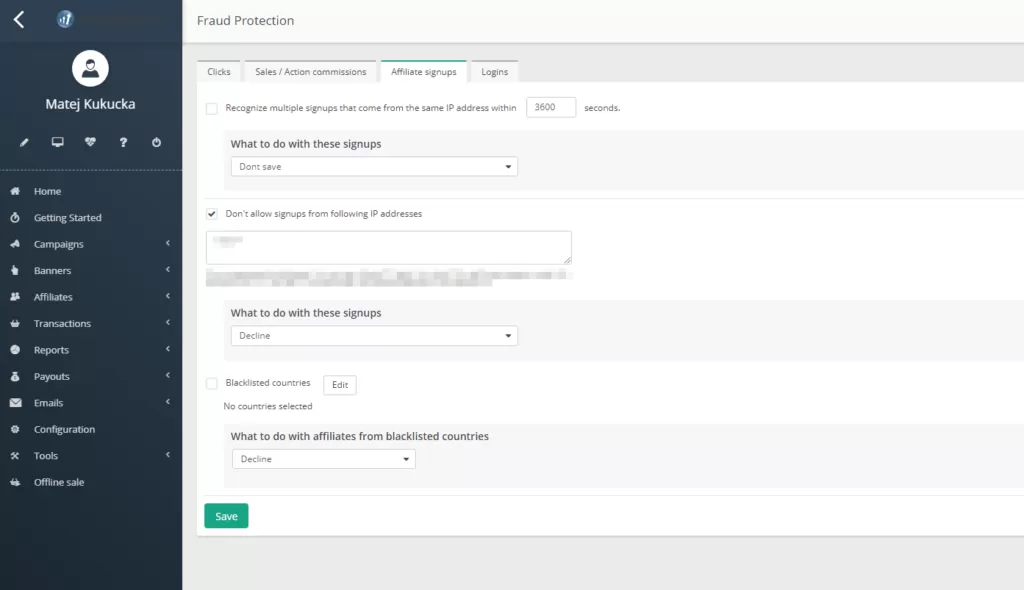 Ilustração mostrando os recursos de proteção contra fraudes do Post Affiliate Pro.