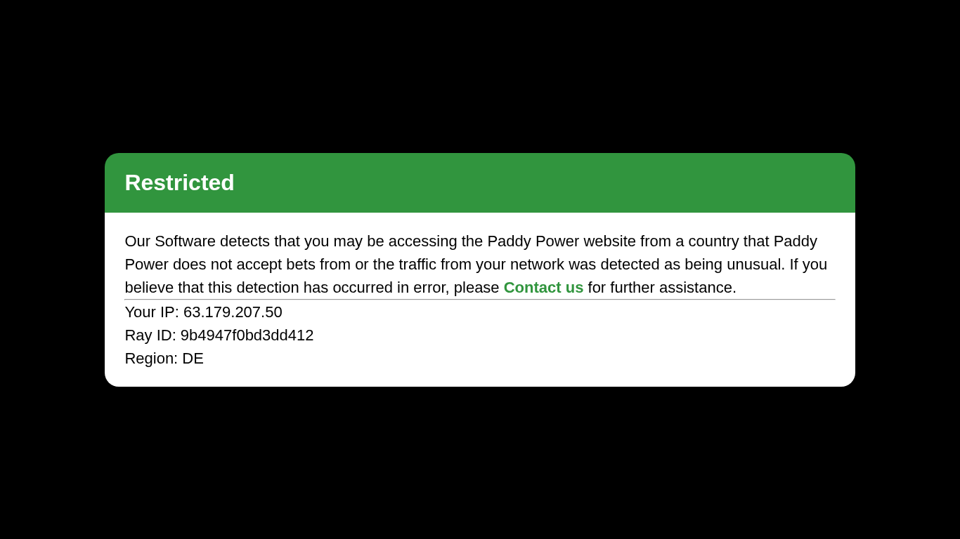 Site do programa Paddy Power Affiliates