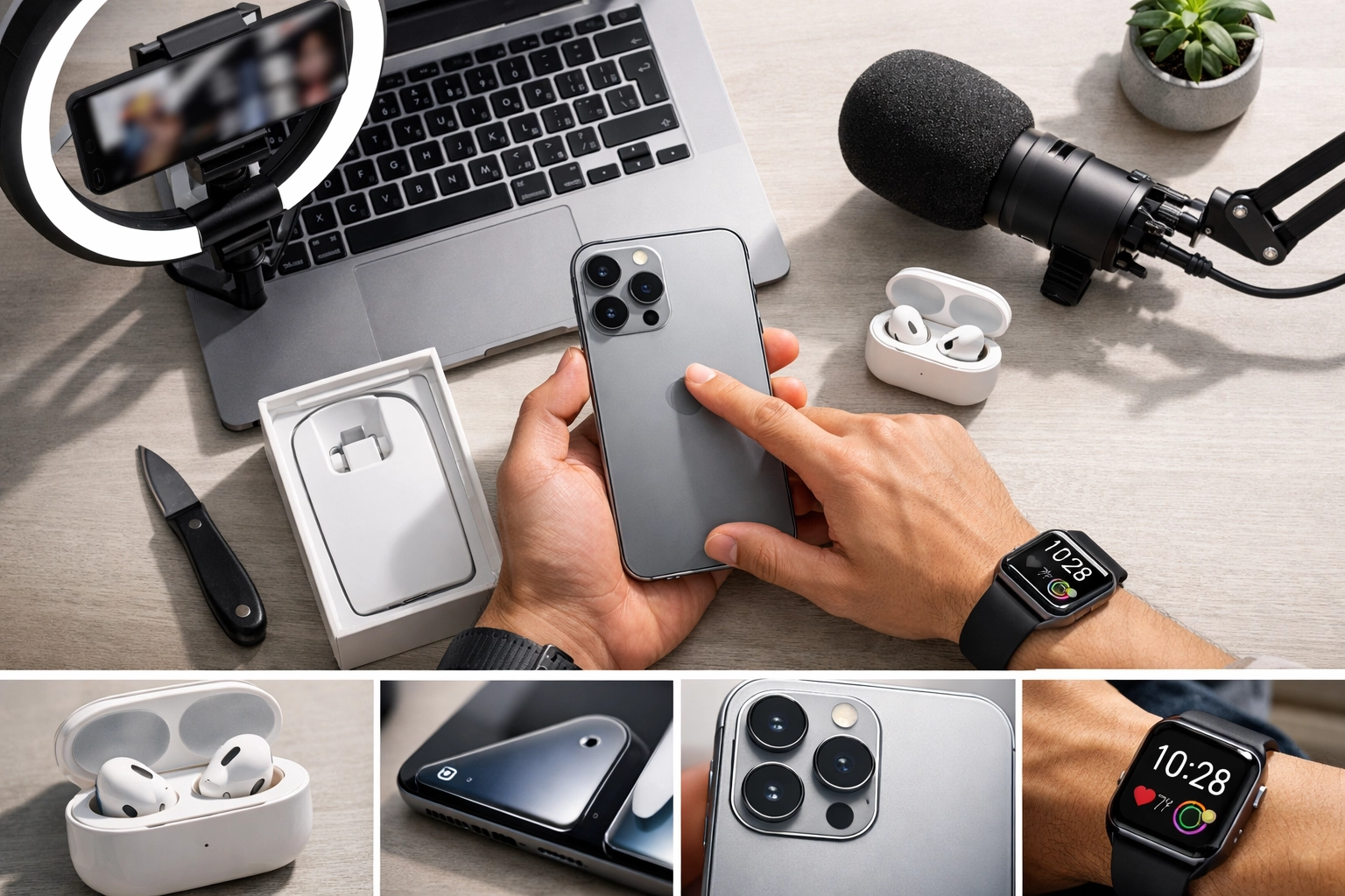 Tech product review and unboxing for affiliate marketing