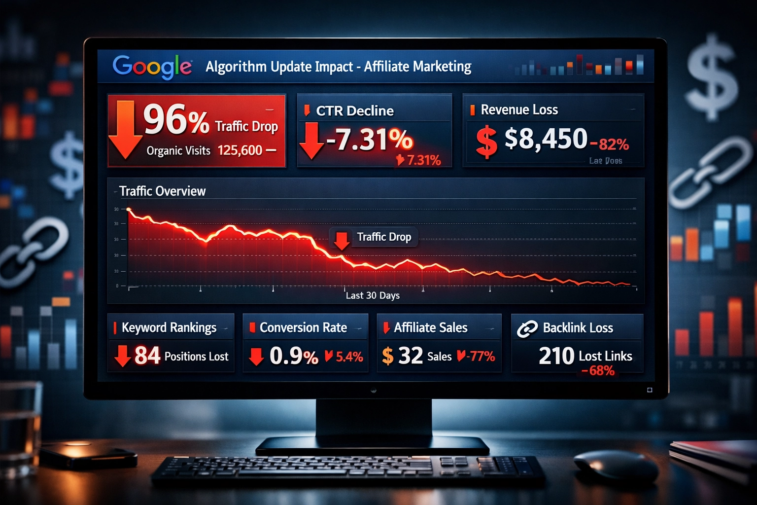 Google Algorithm Updates Impact Dashboard