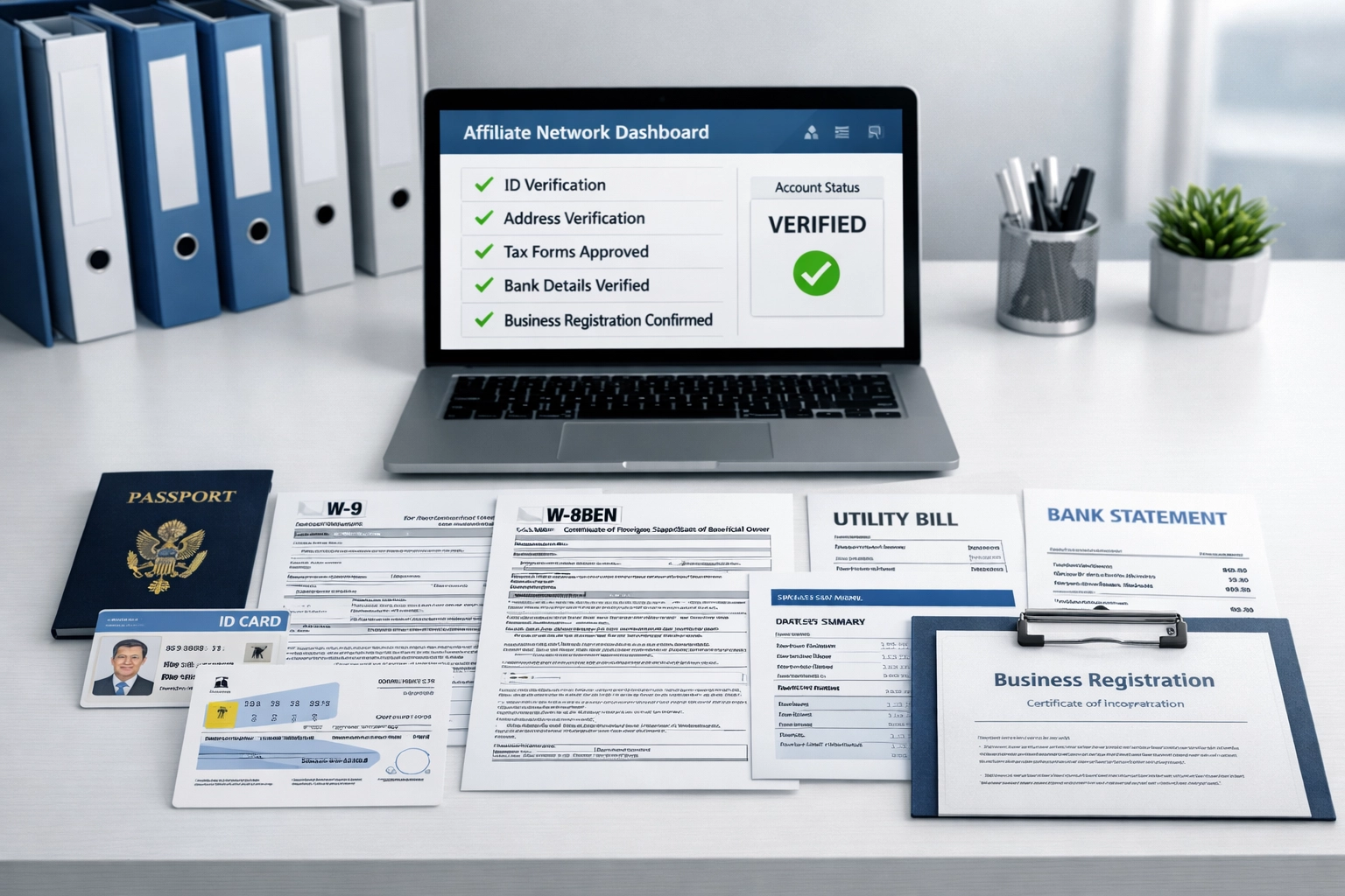 Documentos Necessários para Aplicações em Redes de Afiliados