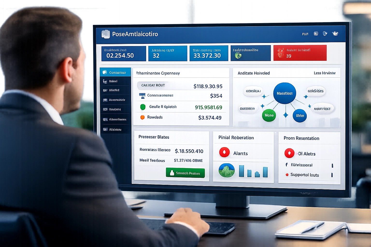 Modern affiliate marketing software dashboard interface showing transparent commission tracking and performance metrics