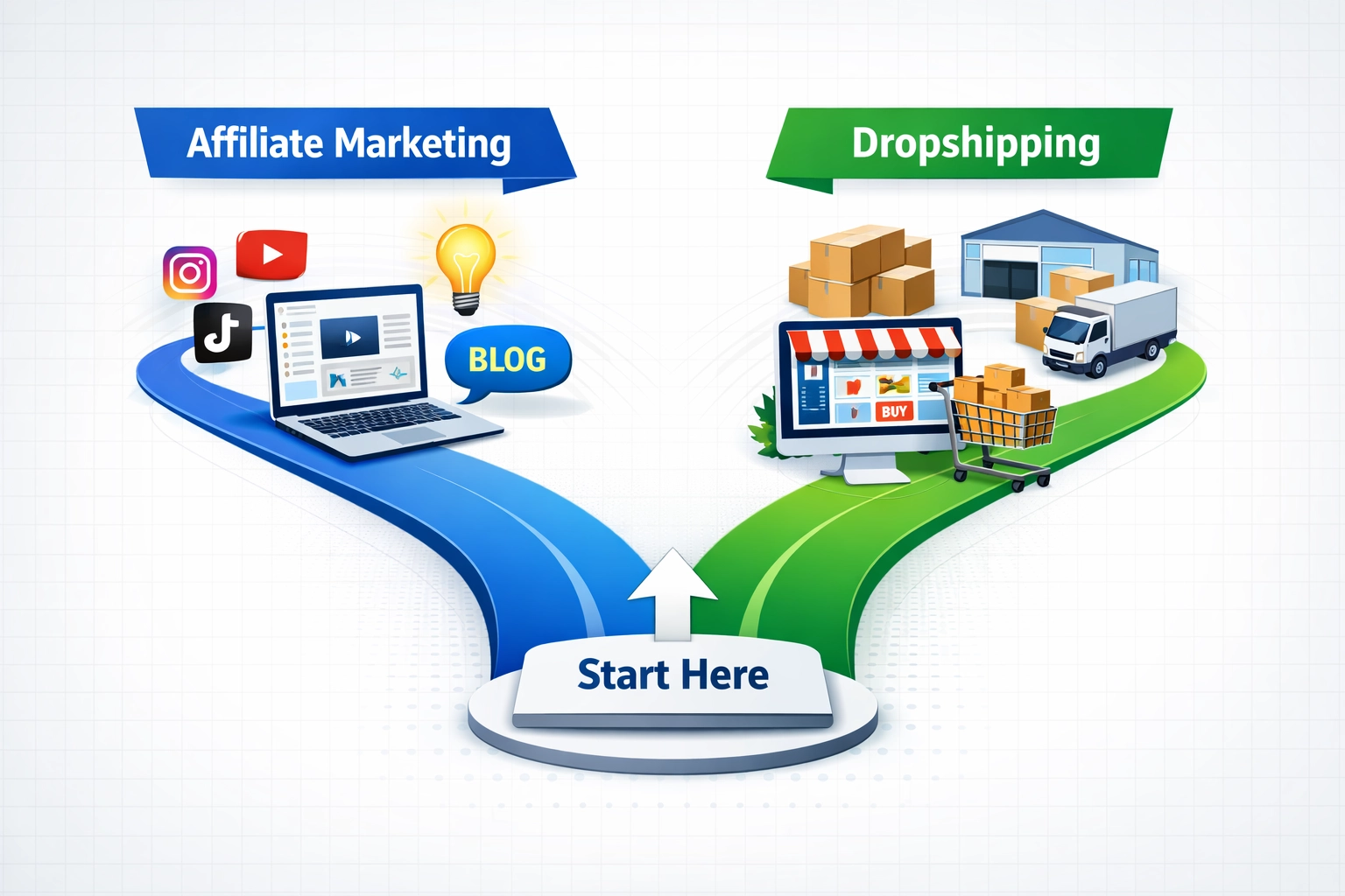 Marketing de Afiliados vs Dropshipping: Qual Modelo de Negócio é Mais Fácil de Começar