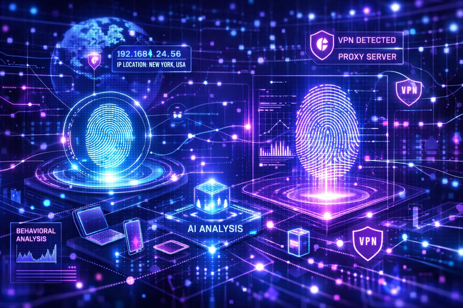 Visualização de fingerprint de dispositivo avançado e detecção de fraudes com IA