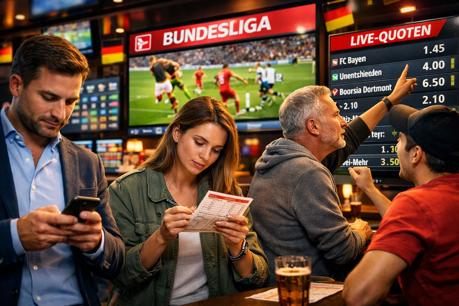 Apostas esportivas na Alemanha com partidas da Bundesliga e oportunidades de apostas ao vivo