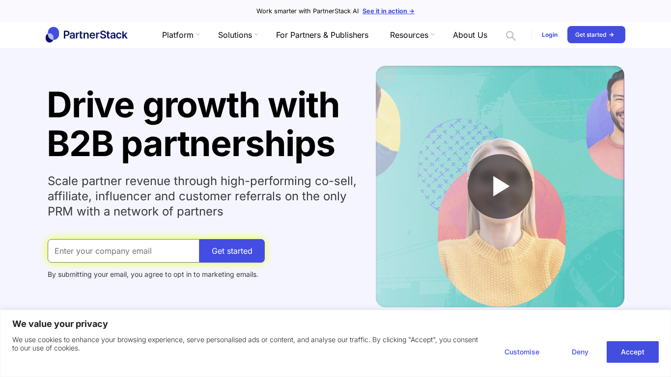 Plataforma de gestão de parceiros PartnerStack