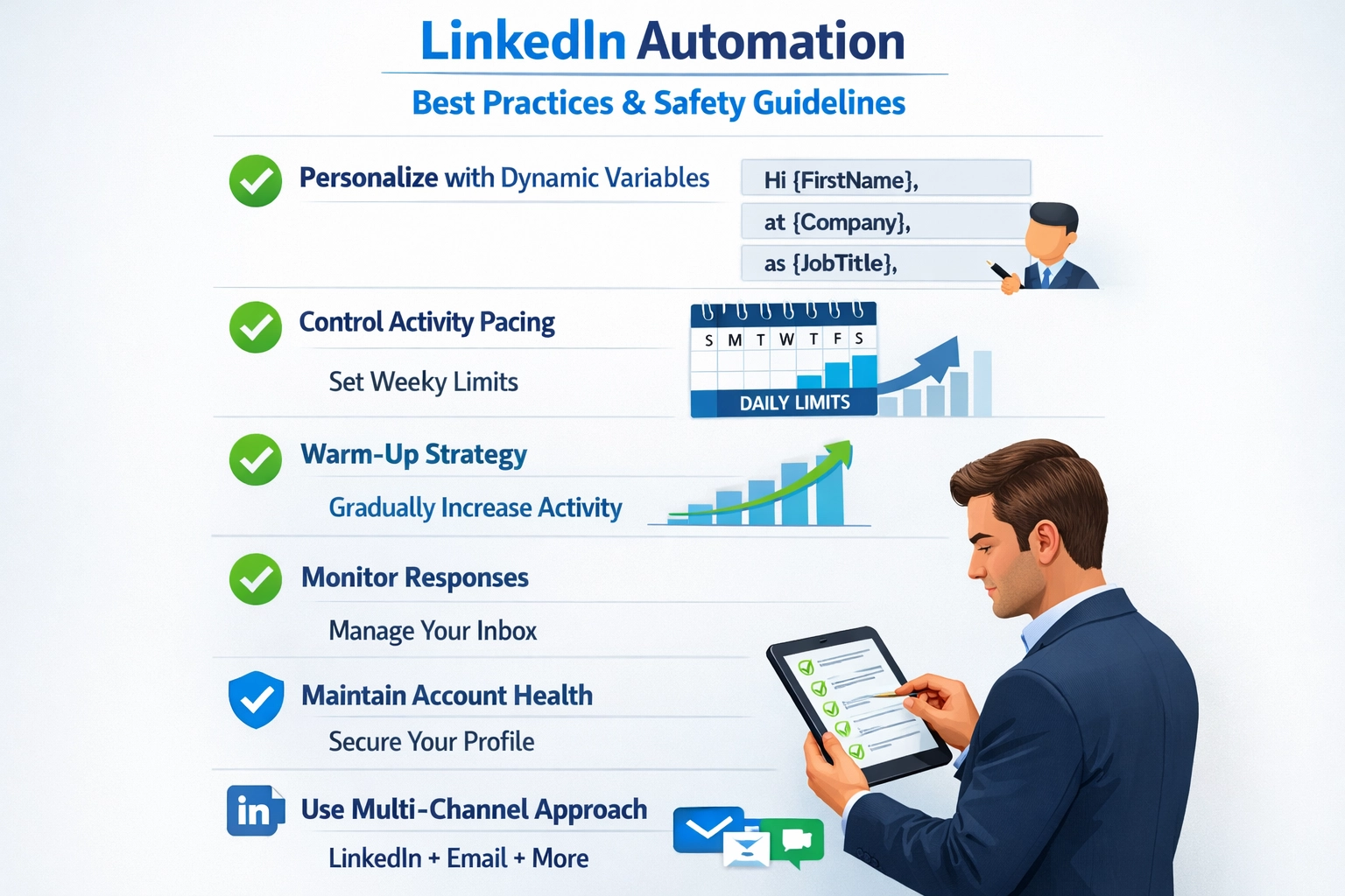 Checklist de boas práticas e diretrizes de segurança para automação do LinkedIn