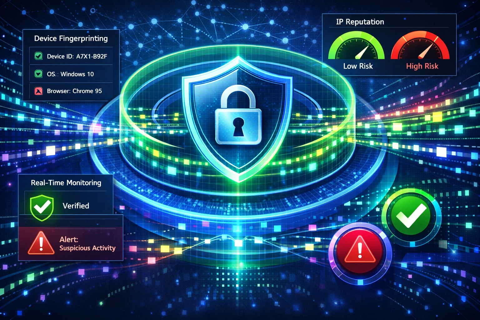 Tecnologia de detecção de fraudes em múltiplas camadas com visualização de IA e machine learning