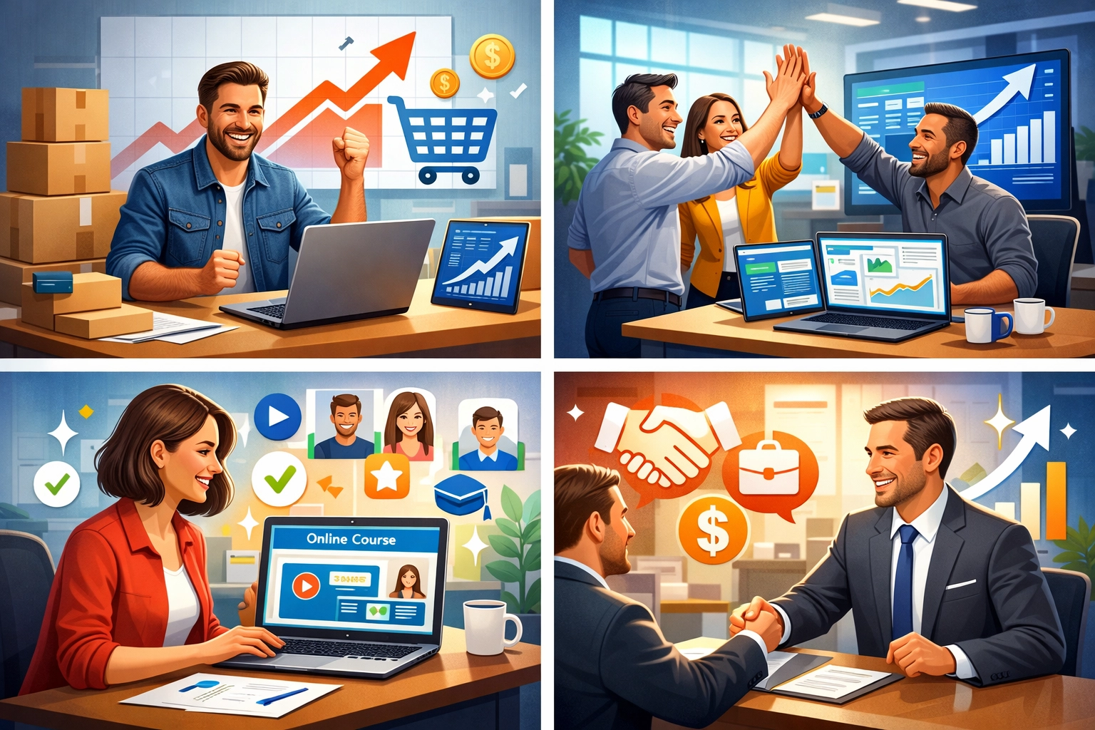 Cenários reais de sucesso de empresas usando o pacote Ultimate do PostAffiliatePro