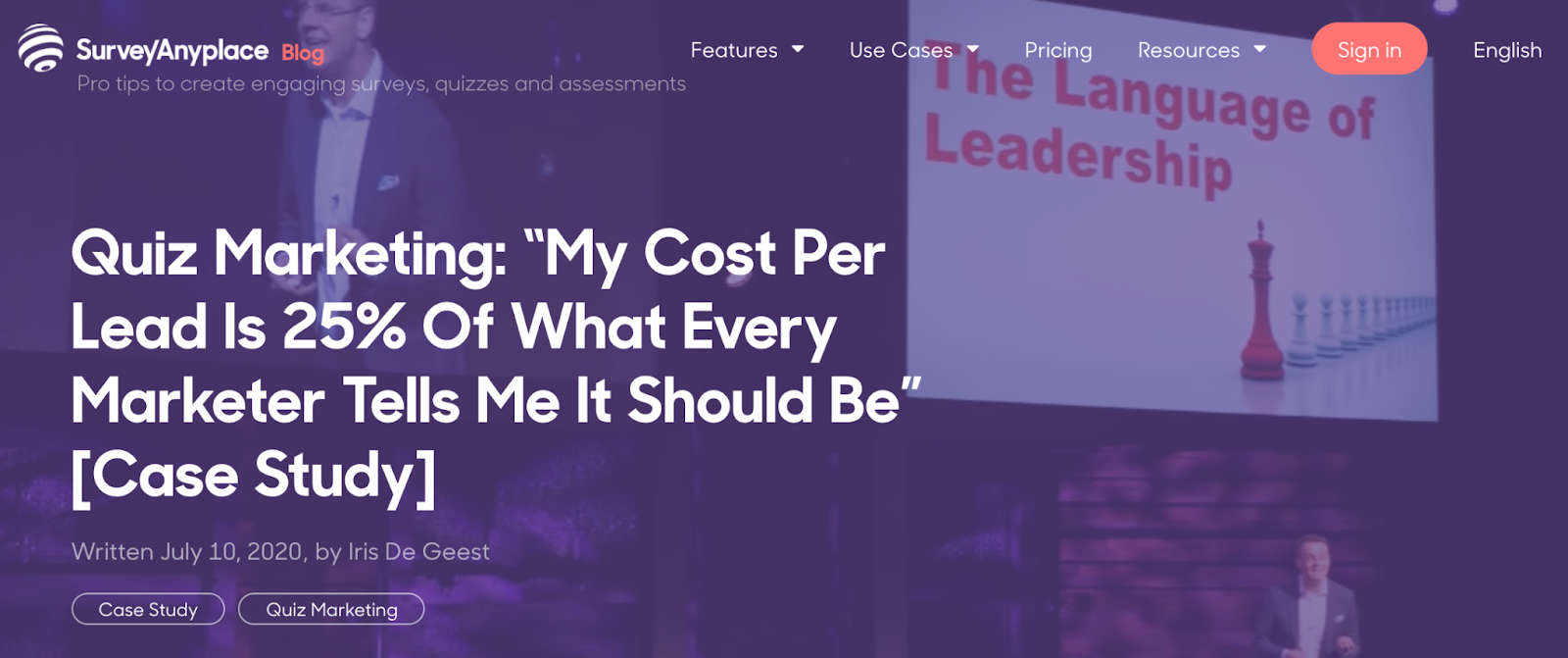 SurveyAnyPlace quiz marketing