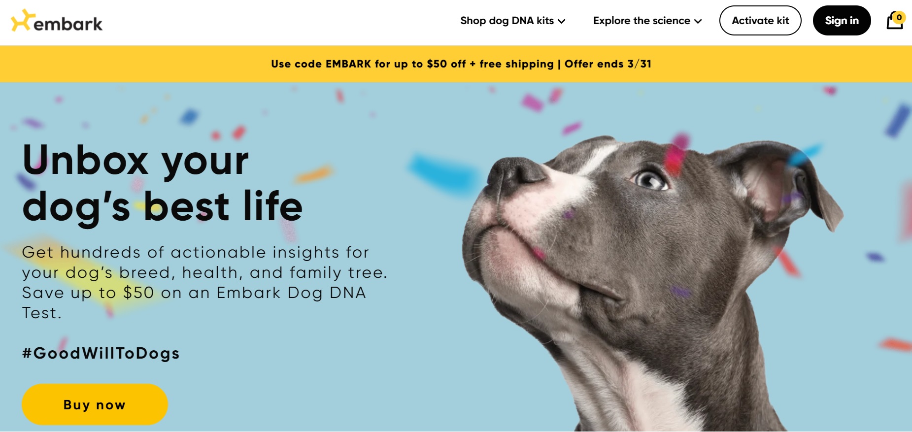 Embark website screenshot