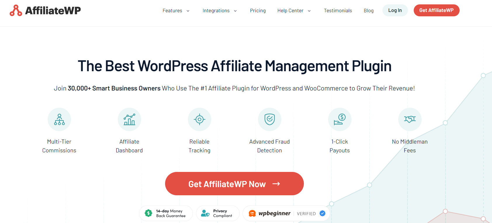 Página inicial do AffiliateWP