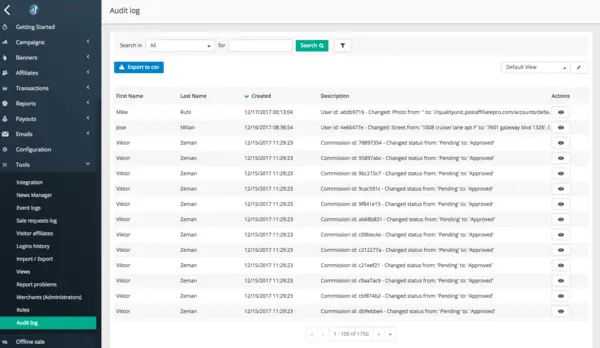 Notícias: Tema do Painel & Registro de Auditoria