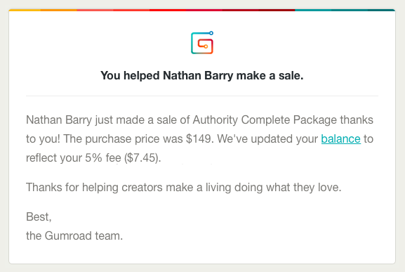 Mensagem pop-up mostrando situação de prêmio ganho