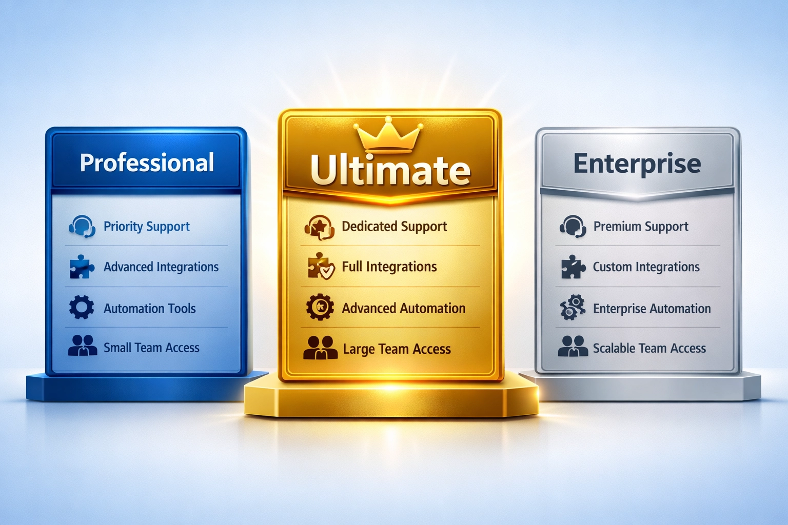 Comparativo dos pacotes do PostAffiliatePro mostrando o Ultimate como opção premium