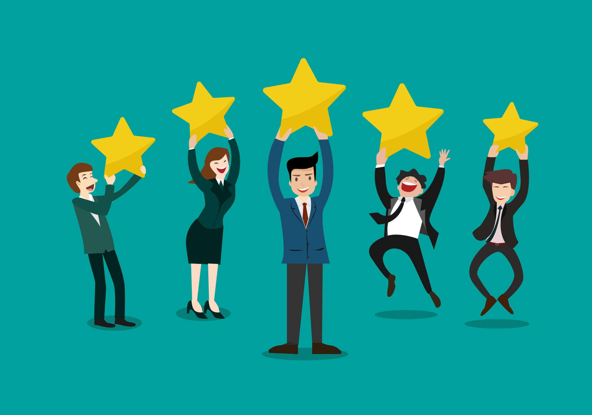 Avaliações de clientes satisfeitos