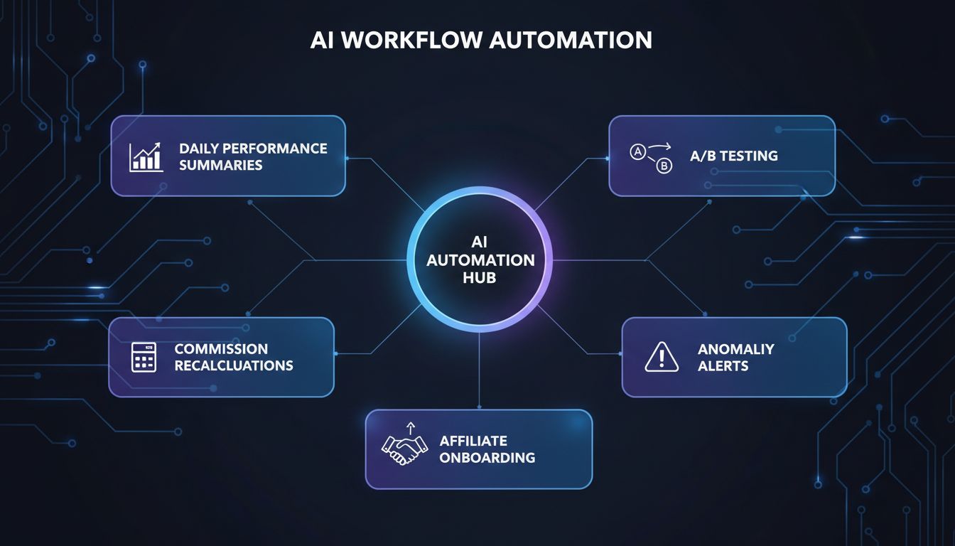 Diagrama de Componentes e Processos da Automação de Fluxos de Trabalho com IA