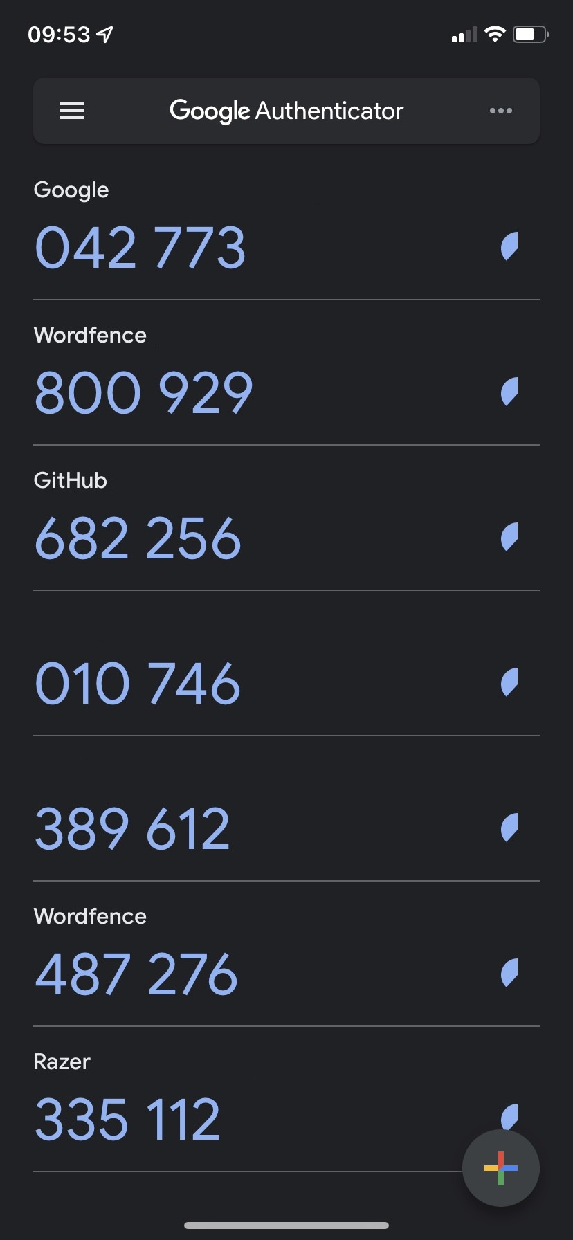 App Google Authenticator para verificação em 2 etapas