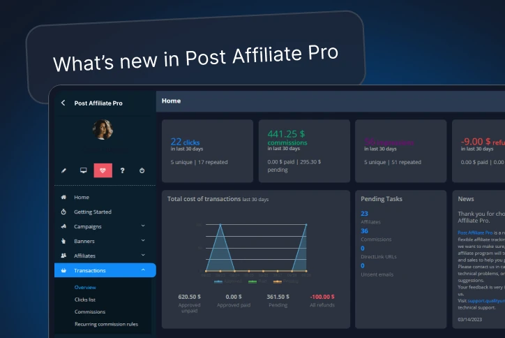 Veja as novidades no Post Affiliate Pro