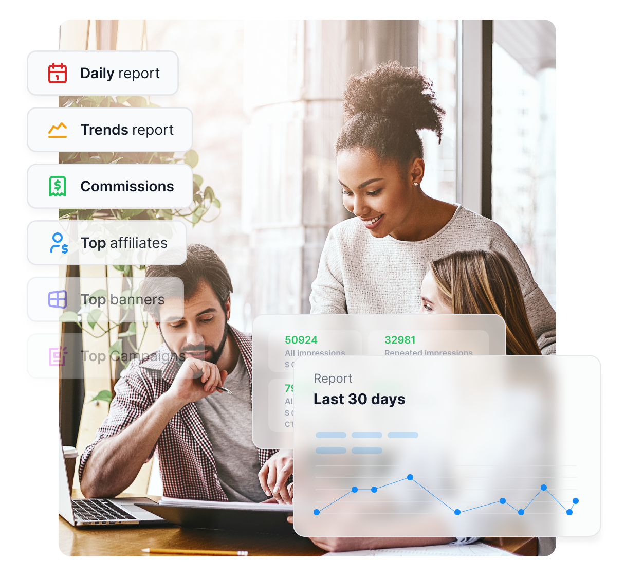 Ilustração gráfica de alcance de metas de vendas.