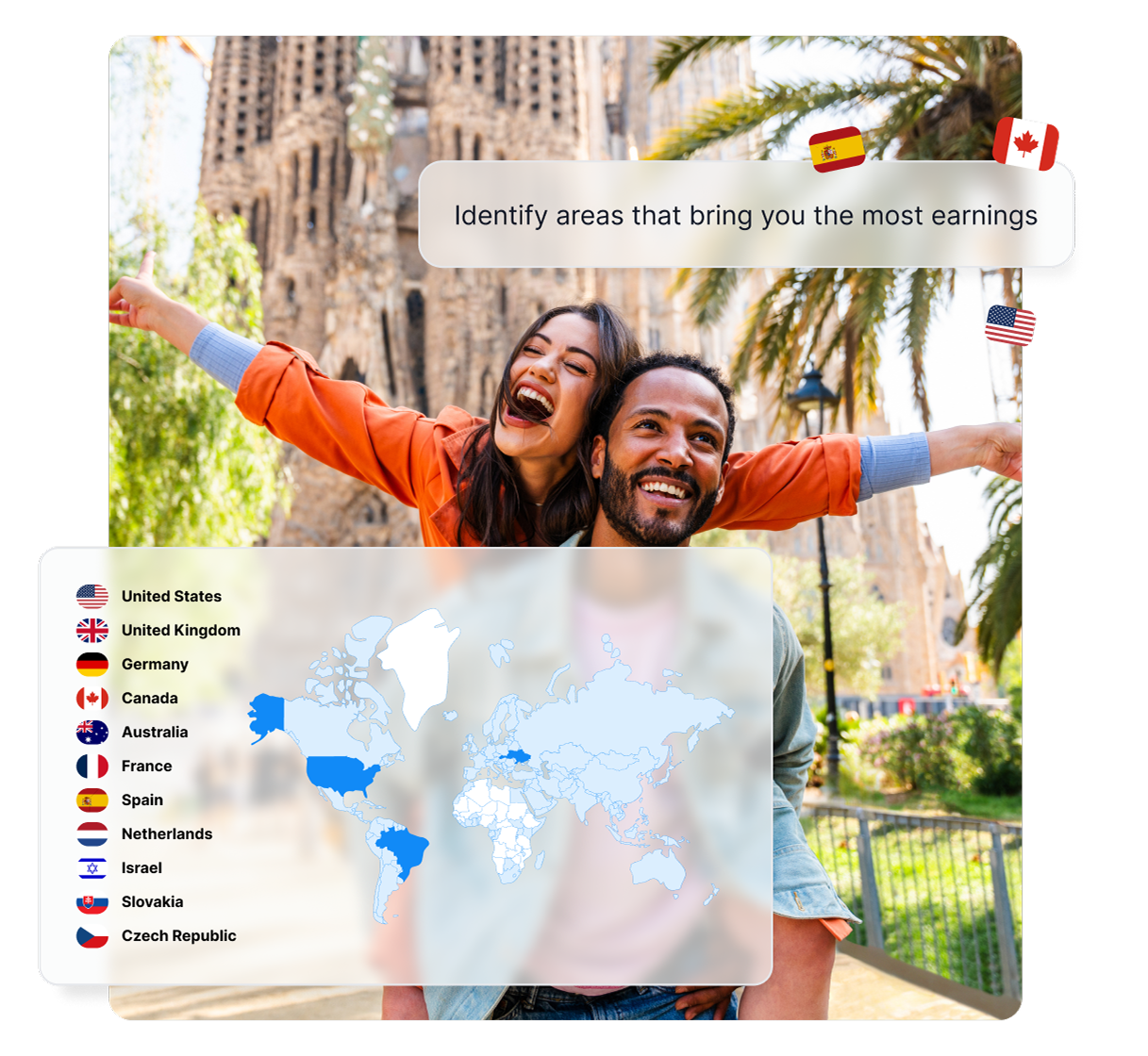 Função de mapa de calor no Post Affiliate Pro mostrando a distribuição geográfica do sucesso do programa de afiliados.