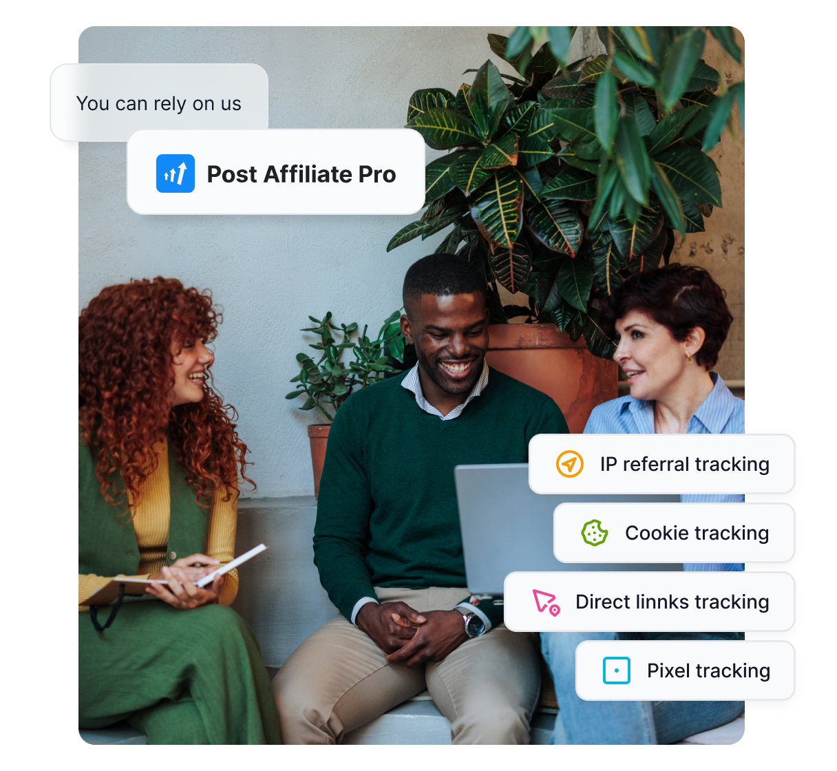 Uma captura de tela do painel do Post Affiliate Pro com visão geral e métricas.