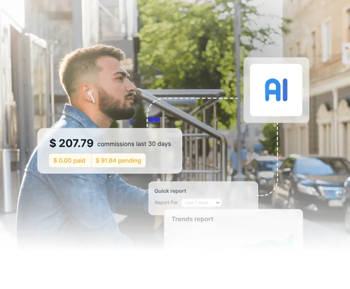 Painel de monitoramento de comissões por IA mostrando pagamentos em tempo real e resolução automatizada de disputas